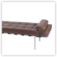 Cocoa Leather Bench