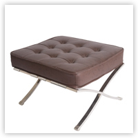 Cocoa Leather Foot Stool