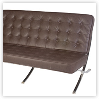 Cocoa Leather Loveseat