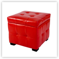 Red Leather Cube