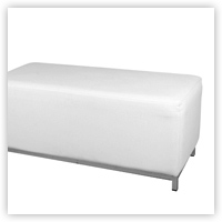 White Leather Bench